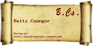Beitz Csongor névjegykártya