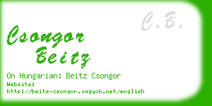 csongor beitz business card